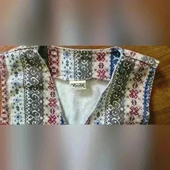 Vintage Vivaldi Jeanswewr Button Down Vest - Picture 5 of 6